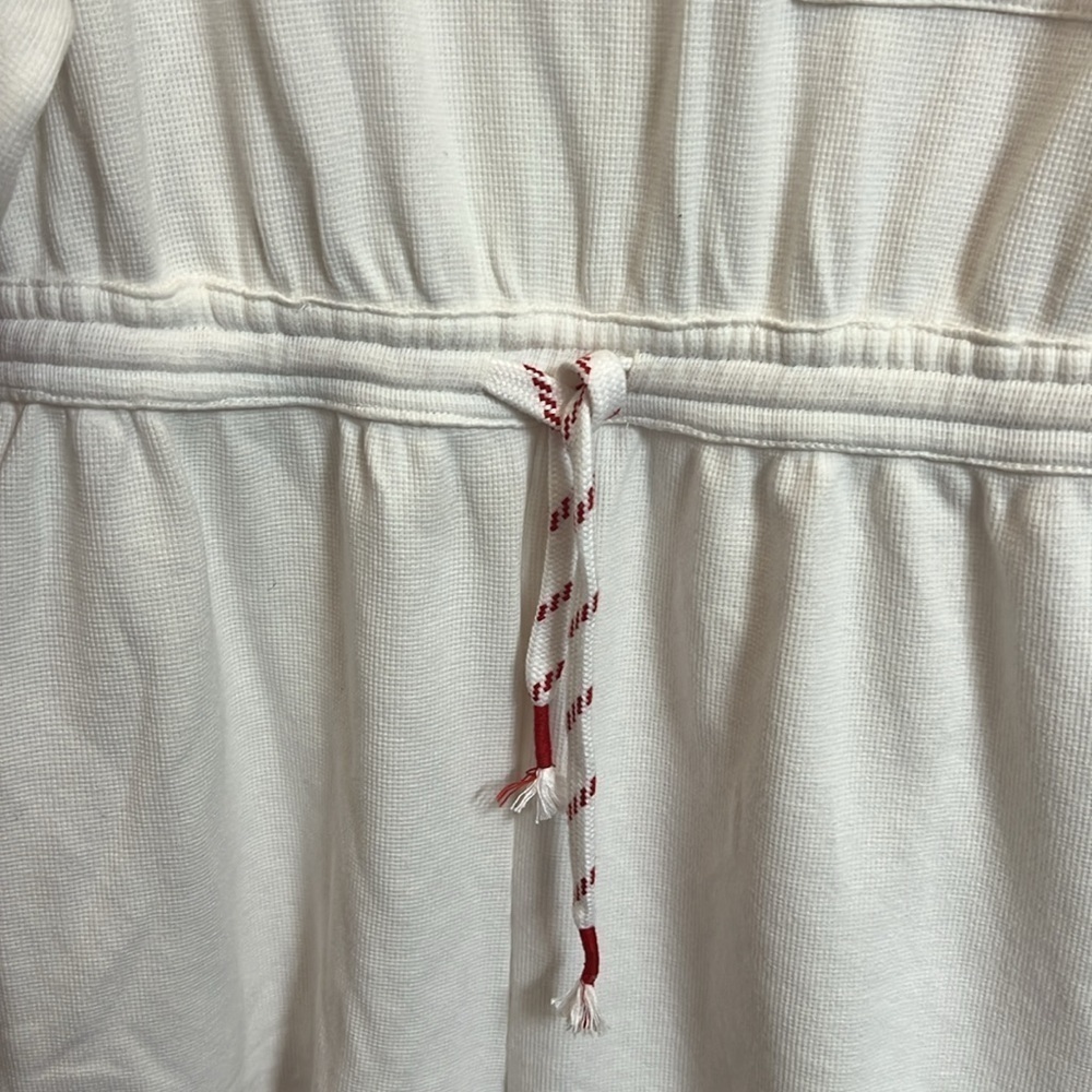 Anthropologie NEW Waffle Knit Red White Romper XL beach coastal resort vacation - Picture 11 of 13